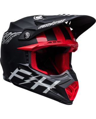 BELL Moto-9S Flex Helm - Fasthouse Tribe Matte/Gloss Black/White