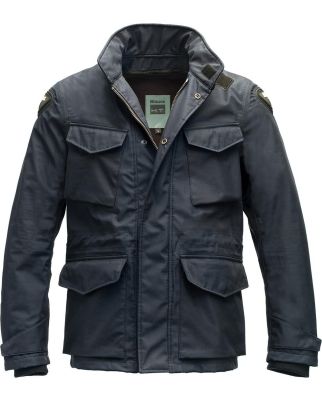 Blauer Logan Motorrad Textiljacke