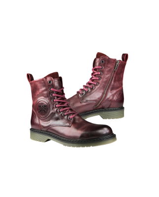 John Doe SIXTY BORDEAUX XTM Damen Motorradschuhe