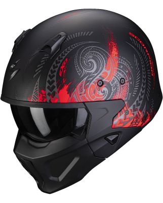 SCORPION COVERT-X TATTOO Mattschwarz-Rot