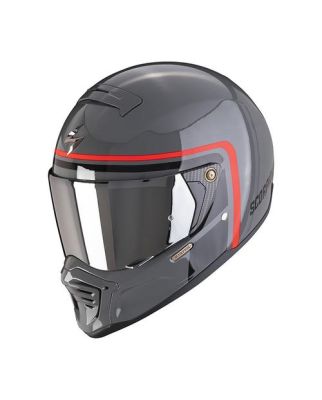 SCORPION EXO-HX1 NOSTALGIA Zementgrau-Schwarz-Rot